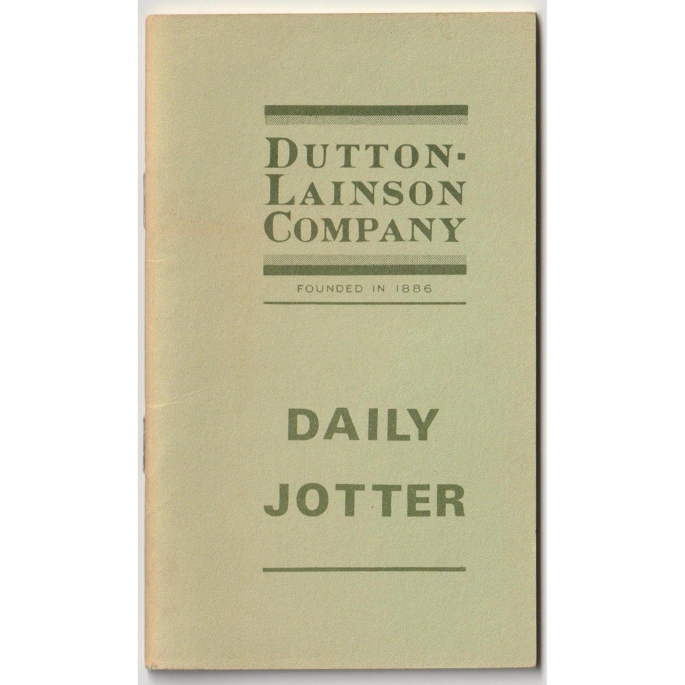 Vintage Dutton-Lainson Company Daily Jotter Pocket Notebook Nebraska Hardware